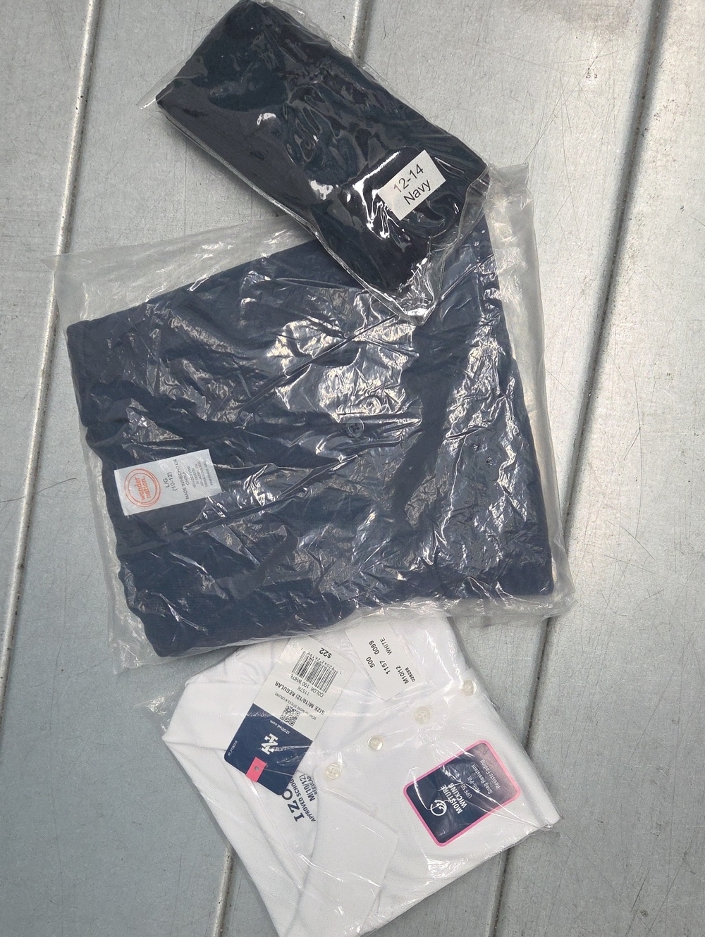 Back To School Girls Polo, Navy Stockings And Sweater Pack